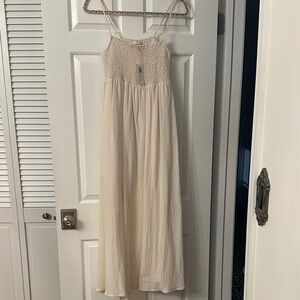 Z Supply Cream Smocked Dress